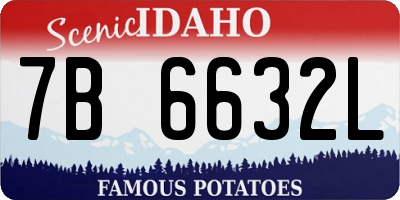ID license plate 7B6632L