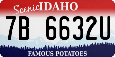 ID license plate 7B6632U