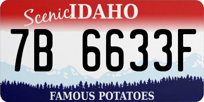 ID license plate 7B6633F