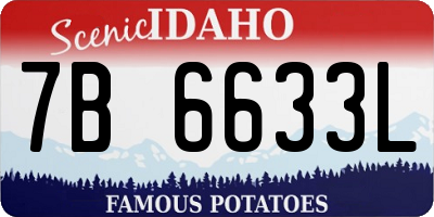 ID license plate 7B6633L