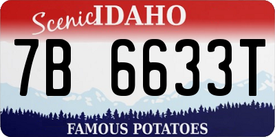 ID license plate 7B6633T