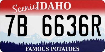 ID license plate 7B6636R