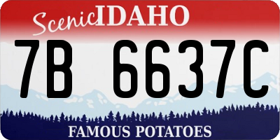 ID license plate 7B6637C