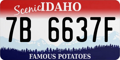 ID license plate 7B6637F