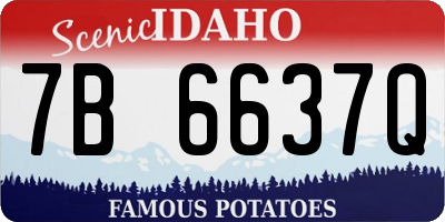 ID license plate 7B6637Q