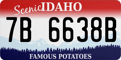ID license plate 7B6638B