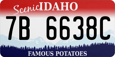 ID license plate 7B6638C