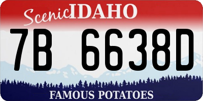 ID license plate 7B6638D