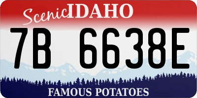 ID license plate 7B6638E