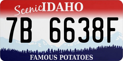 ID license plate 7B6638F