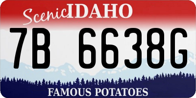 ID license plate 7B6638G