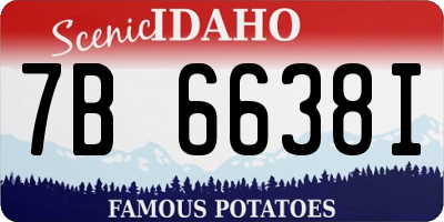 ID license plate 7B6638I
