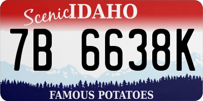 ID license plate 7B6638K