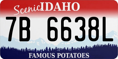 ID license plate 7B6638L