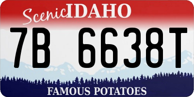 ID license plate 7B6638T