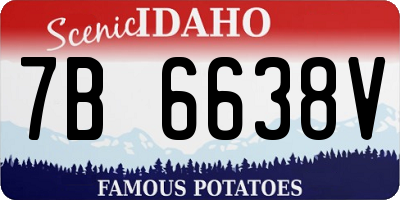 ID license plate 7B6638V