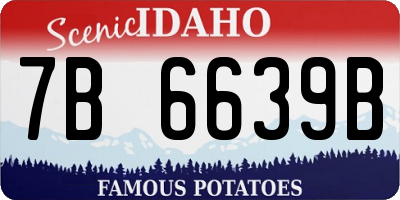 ID license plate 7B6639B