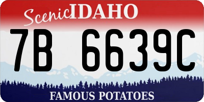 ID license plate 7B6639C