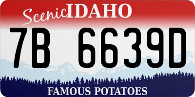 ID license plate 7B6639D