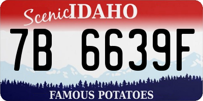ID license plate 7B6639F