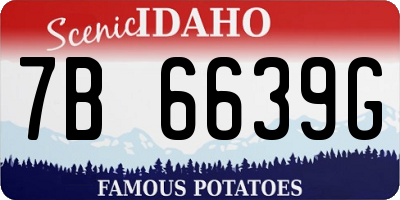 ID license plate 7B6639G