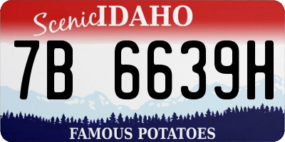 ID license plate 7B6639H