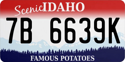 ID license plate 7B6639K