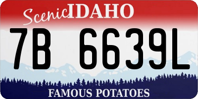 ID license plate 7B6639L