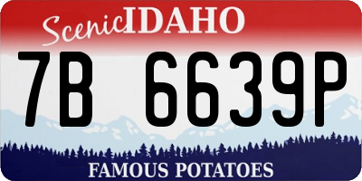 ID license plate 7B6639P