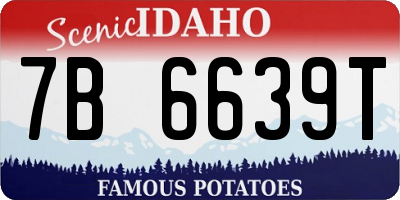 ID license plate 7B6639T