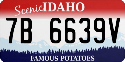 ID license plate 7B6639V
