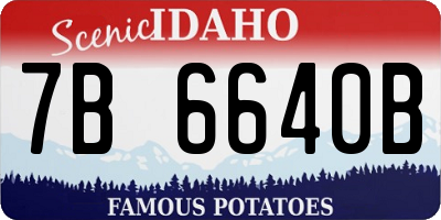 ID license plate 7B6640B