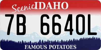 ID license plate 7B6640L