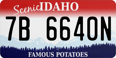 ID license plate 7B6640N