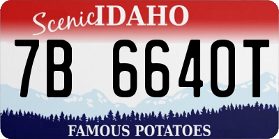 ID license plate 7B6640T