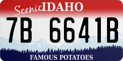 ID license plate 7B6641B