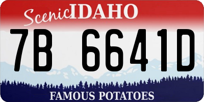 ID license plate 7B6641D