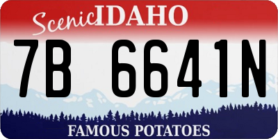 ID license plate 7B6641N
