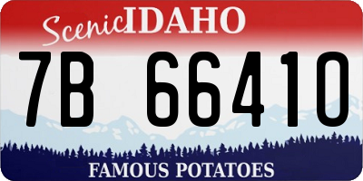 ID license plate 7B6641O
