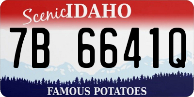 ID license plate 7B6641Q