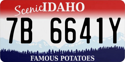 ID license plate 7B6641Y