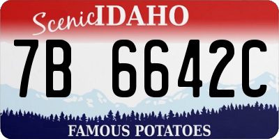ID license plate 7B6642C