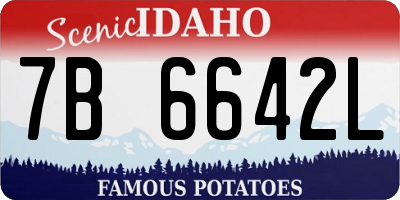 ID license plate 7B6642L