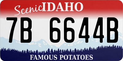 ID license plate 7B6644B