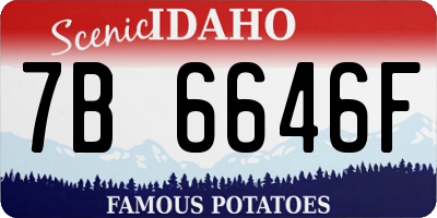 ID license plate 7B6646F