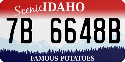 ID license plate 7B6648B