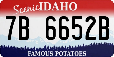 ID license plate 7B6652B