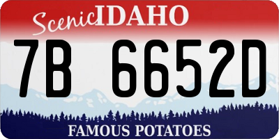 ID license plate 7B6652D