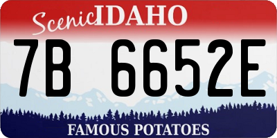 ID license plate 7B6652E