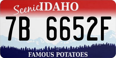ID license plate 7B6652F